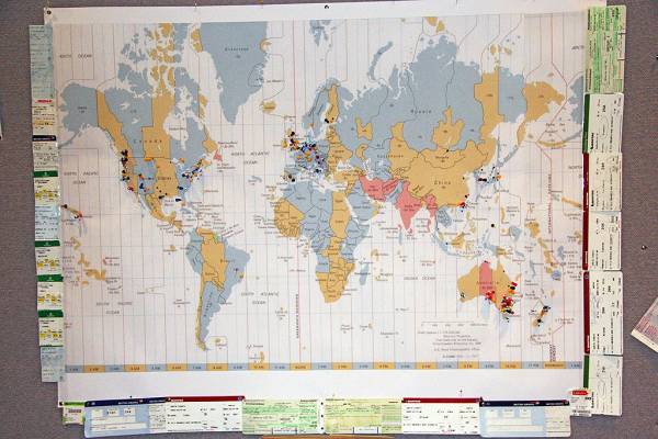 DSTC world travel map,  | DSTC Farewell Symposium, 28 July 2005  | 