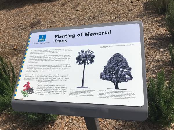 Planting of Memorial Trees  |   | Graceville War Memorial (Sherwood Shire)  | 