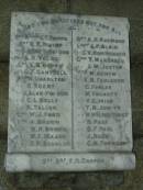 A H Hislop E Scott-Hobson? N H Young L B Brown G F Cantrell N Charlton E Egert J Alan-Hobson C L Kelly R Tallon W J Ford A Brown W H Brown W F Major T P Scanlan A H Raymond A P Blair C V Nommensen T Marshall L M Juster W Agnew E B Faulkner C Finlay M Fogarty V C Irish T N Jowitt W McLeod Hurst R Paul J Robb C H Townson F H Cooper  Mowbray Park, East Brisbane  