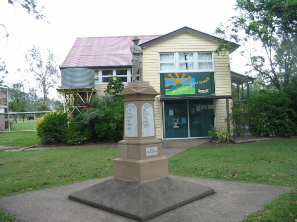 Mount Alford war memorial, (inside State School grounds), Boonah Shire.  | 