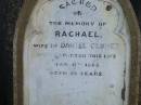 
Rachael (CLOWES)
d: 11 Jan 1885 aged 48

wife of Daniel CLOWES

Clowes Graves, Tom Jeffery Memorial Park, Agnes Water, Gladstone Region

