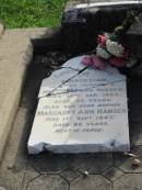 Christian (husband of) Margaret Ann HANSEN 10 Sep 1905 aged 55  Margaret Ann HANSEN 1 Sep 1947 aged 86  Albany Creek Cemetery, Pine Rivers  