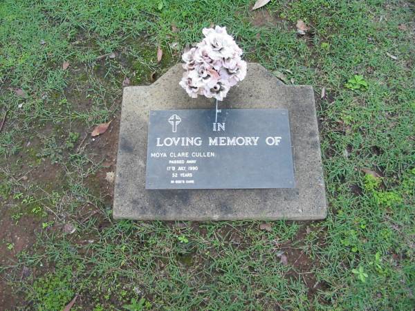 Moya Clare CULLEN  | 17 Jul 1990  | aged 52  |   | Albany Creek Cemetery, Pine Rivers  |   | 
