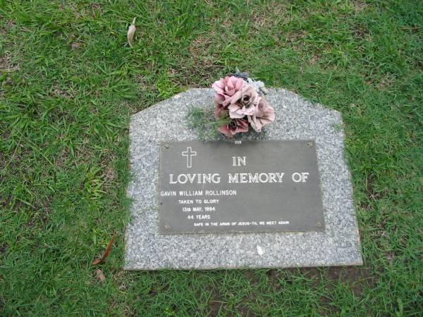 Gavin William ROLLINSON  | 13 May 1994  | aged 44  |   | Albany Creek Cemetery, Pine Rivers  |   | 