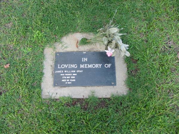 James William GRAY  | 27 May 1996  | aged 85  |   | Albany Creek Cemetery, Pine Rivers  |   | 