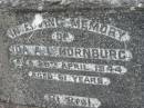 
Ida A.K. HORNBURG,
died 28 April 1944 aged 61 years;
Alberton Cemetery, Gold Coast City

