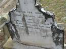 
J.F. MARKS,
born 15 Feb 1836,
died 29 Aug 1917;
Alberton Cemetery, Gold Coast City
