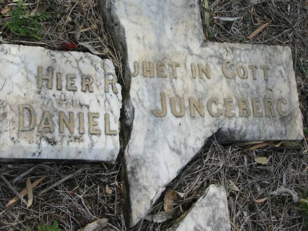 Daniel JUNGEBERG,  | born 30 June 1822 died 29 Sept 1901;  | Alberton Cemetery, Gold Coast City  | 