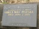 Violet May PERSKE, wife aunt, died 2 June 1971; Appletree Creek cemetery, Isis Shire 