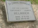 Anthony James HELMRICH, son brother, born 2-5-43, died 29-4-44; Appletree Creek cemetery, Isis Shire 