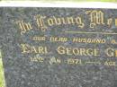 Earl George GILLESPIE, husband father, died 14 Jan 1971 aged 59 years; Jessie, sister, died 15 Jan 1971 aged 83 years; Appletree Creek cemetery, Isis Shire 