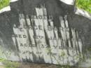 
George BARTY,
died 12 Jan 1918 aged 37 years;
Appletree Creek cemetery, Isis Shire
