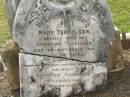 Mary TERKELSEN, wife of Christian TERKELSEN, died 4 Sept 1912 aged 54 years; Christian TERKELSEN, died 2 March 1940 aged 89 years; Appletree Creek cemetery, Isis Shire 