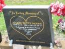 
Maree Betty DENNY,
born 12-01-1959,
died 25-09-01,
missed by partner Patrick,3 children, grandchildren;
Appletree Creek cemetery, Isis Shire

