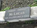 Robert Andre MCLUCAS, died 27-1-1925 aged 31 years; Appletree Creek cemetery, Isis Shire 