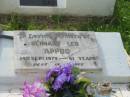 
Bernard Leo APPOO,
died 14 Sept 1979 aged 61 years;
Appletree Creek cemetery, Isis Shire
