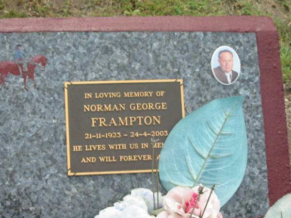 Norman George FRAMPTON,  | 21-11-1923 - 24-4-2003;  | Appletree Creek cemetery, Isis Shire  | 