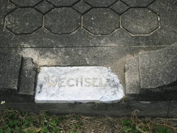 WECHSEL;  | Appletree Creek cemetery, Isis Shire  | 