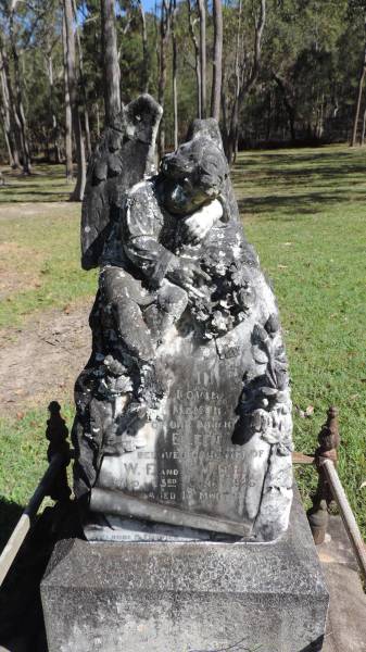 Eileen BIRD  | d: 23 Jun 1926 aged 19 mo  | daughter of W.F. and E.M. BIRD  |   | Atherton Pioneer Cemetery (Samuel Dansie Park)  |   |   | 