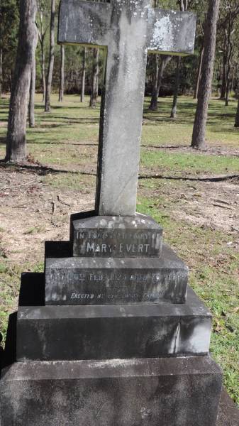 Mary EVERT  | d: 26 Feb 1923 aged 76  |   | Atherton Pioneer Cemetery (Samuel Dansie Park)  |   |   | 