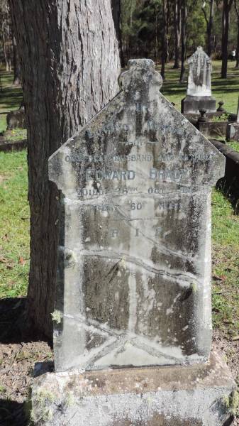 Edward BRADY  | d: 26 Oct 1914 aged 60  |   | Atherton Pioneer Cemetery (Samuel Dansie Park)  |   | 