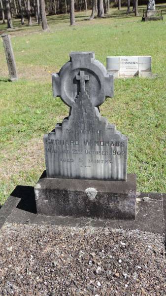 Gerhard WINDHAUS  | d: 21 Oct 1902 aged 5mo  |   | Atherton Pioneer Cemetery (Samuel Dansie Park)  |   |   | 