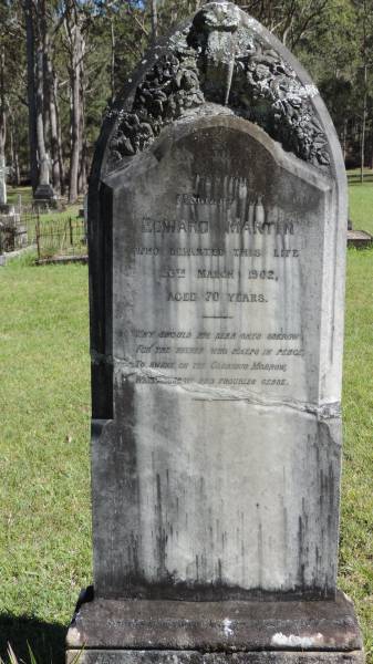 Edward MARTIN  | d: 26 Mar 1902 aged 70  |   | Atherton Pioneer Cemetery (Samuel Dansie Park)  |   |   | 