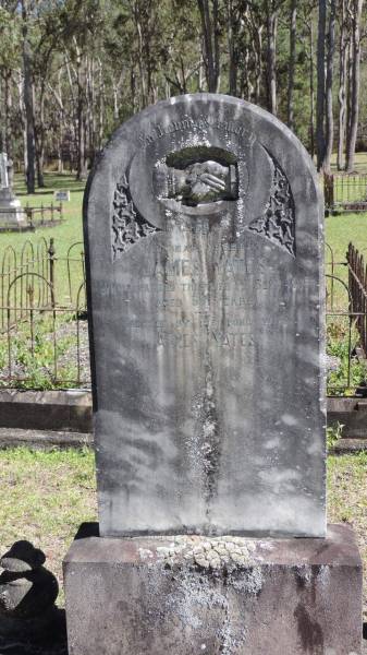 James YATES  | d: 1 Sep 1915 aged 55  | husband of Agnes YATES  |   | Atherton Pioneer Cemetery (Samuel Dansie Park)  |   |   | 