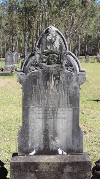 Thomas Henry MARKS  | husband of Elizabeth MARKS  | d: 8 Sep 1920 aged 60  |   | Atherton Pioneer Cemetery (Samuel Dansie Park)  |   |   | 