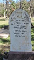 
Sarah Agnes CORBETT
d: 15 Feb 1916 aged 61
wife of Henry Corbett

Henry CORBETT
d: 19 May 1918 aged 80

Atherton Pioneer Cemetery (Samuel Dansie Park)

