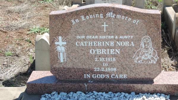 Catherine Nora O'BRIEN  | b: 2 Oct 1915  | d: 22 Feb 1998  |   | Kitty  |   | Aubigny Catholic Cemetery, Jondaryan  |   | 