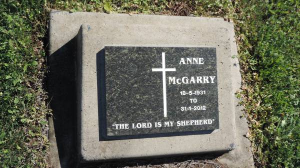Anne McGARRY  | b: 18 May 1931  | d: 31 Jan 2012  |   | Aubigny St Johns Lutheran cemetery, Toowoomba Region  |   |   | 