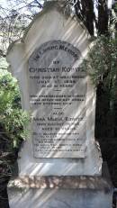 
Christian KOWITZ
d 3 Jul 1886 aged 61 at Westbrook

Anna Maria KOWITZ
d: 15 Aug 1915 aged 81

Aubigny St Johns Lutheran cemetery, Toowoomba Region

