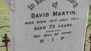 
David MARTIN
d: 14 Jul 1910 aged 73

Banana Cemetery, Banana Shire

