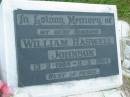 
William Haswell JOHNSON, husband,
13-2-1904 - 11-3-1984;
Barney View Uniting cemetery, Beaudesert Shire
