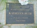 
Kathleen HUTH,
wife mother,
27-12-24 - 22-8-90;
Barney View Uniting cemetery, Beaudesert Shire
