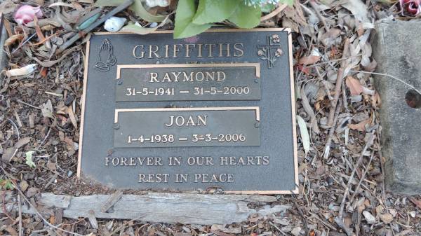 Raymond GRIFFITHS  | b: 31-5-1941  | d: 31-5-2000  |   | Joan GRIFFITHS  | b:1-4-1938  | d: 3-3-2006  |   | Beenleigh Cemetery, Logan City  | 