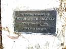 Sarah Louise BROADLEY, born 1984 died 1986; Beerwah Cemetery, City of Caloundra 