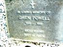 Gwen POWELL, 1922 - 1989; Beerwah Cemetery, City of Caloundra 