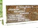 Charles Frances STIRLING, 5-3-1918 - 27-9-1997, husband father; Beerwah Cemetery, City of Caloundra 