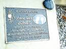 G.H. JONES, 8 Oct 1998 aged 78 years, husband of Joan; Joan May JONES, wife of Grahame, 12-1-1925 - 29-4-2001, love Craig & Tracey; Beerwah Cemetery, City of Caloundra 