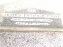 
James Patrick CODY,
died 14 May 1956 aged 67 years;
Bell cemetery, Wambo Shire
