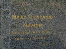 
Mary Gertrude MAHON,
died 15 May 1961 aged 73 years;
Thomas MAHON,
died 5 Sept 1955 aged 73 years;
Bell cemetery, Wambo Shire
