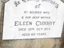 Eileen CUDDIHY, wife mother, died 15 Oct 1977 aged 60 years; Bell cemetery, Wambo Shire 