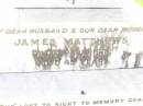 
James MATTHEWS,
husband father,
died 3 Aug 1918 aged 45 years;
Trevor, son of S.T. & I. BELLINGHAM,
died 14 Nov 1944 aged 8 12 months;
Amelia MATTHEWS,
wife of James,
18-8-1881 - 25-10-1974;
Bell cemetery, Wambo Shire
