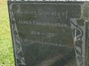 James FARQUHARSON, 1874 - 1931; Bell cemetery, Wambo Shire 