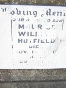Maurice William HUTFILED, son, died 17 Nov 1966 aged 23 years; Bell cemetery, Wambo Shire 