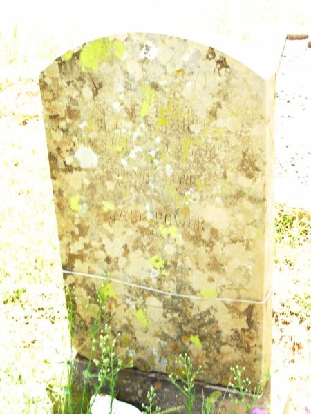 Jack POWER,  | died 1933;  | Bell cemetery, Wambo Shire  | 