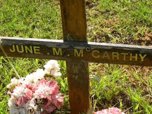 June M. MCCARTHY;  | Bell cemetery, Wambo Shire  | 