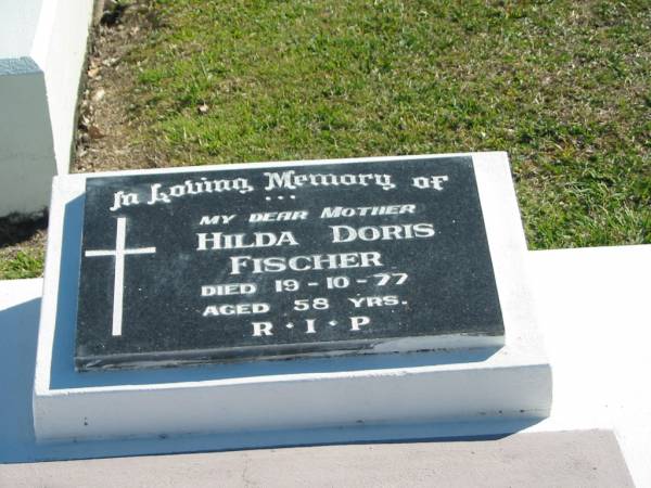 Hilda Doris FISCHER  | 19 Oct 1977  | aged 58  |   | Bethania (Lutheran) Bethania, Gold Coast  | 